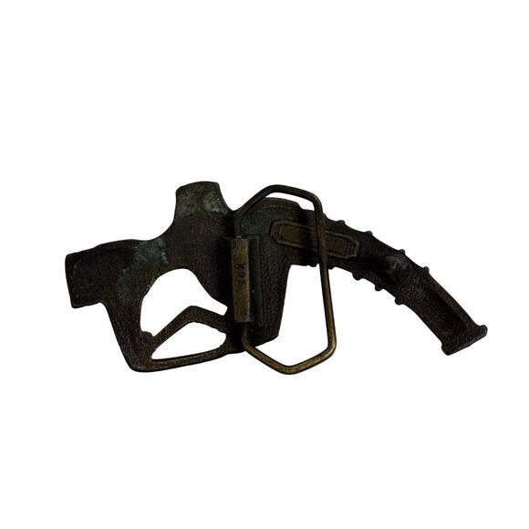 Vintage Indian Metal Craft 1979 Antique Brass Fuel Nozzle Inspired Belt Buckle C - Picture 8 of 16